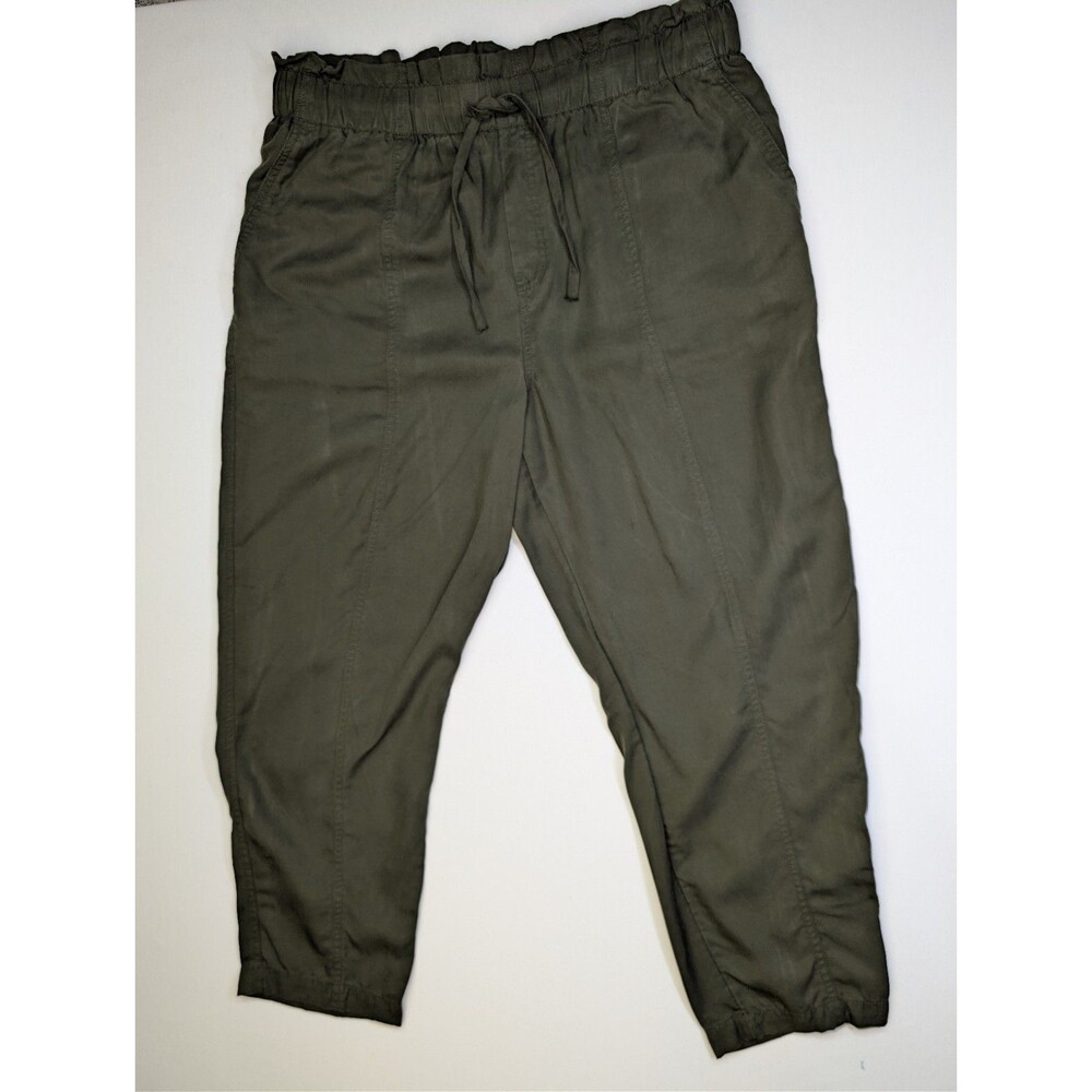 Women High-Rise Wide Leg Pull-On Pants - A New Day Olive XL